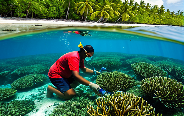 투발루의 해양 생태계 보호 노력 - **Image Prompt 1: The Fragile Heart of Tuvalu**
    A breathtaking, panoramic photo-realistic scene ...