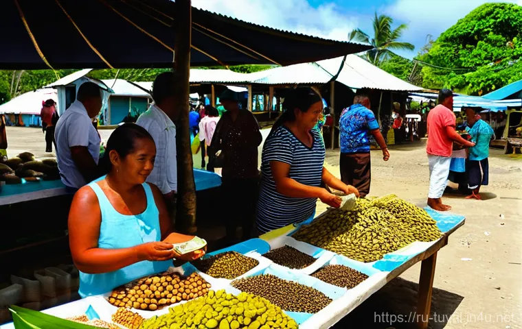 투발루에서의 은행과 금융 서비스 - **"Digital Resilience on the Horizon"**: A poignant and forward-looking image depicting Tuvalu's "di...