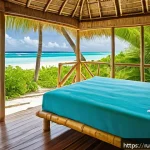 Home 23 투발루의 호텔과 리조트 - A cozy eco-bungalow on the beach of Funafuti Island, Tuvalu, made from natural materials like bamboo...